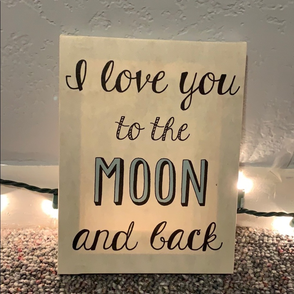 🌙⭐️I love you to the moon and back🌙⭐️canvas!